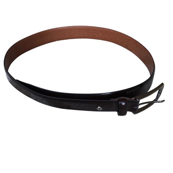 Boconi Mens Leather Belt Dark Brown 34 - Picture 2 of 12